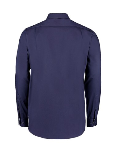 K-KK190-Chemise Oxford de première qualité à manches longues (col à boutons) Contrast